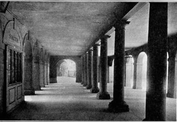 Empty cloisters hall