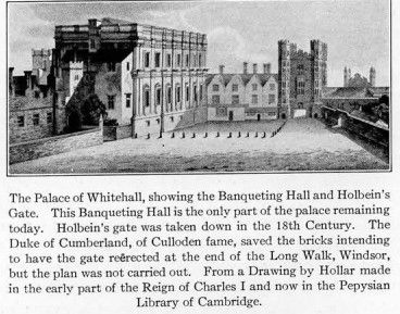 Whitehall palace and couryard