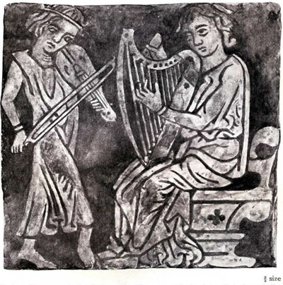two musicians, 2/3 size