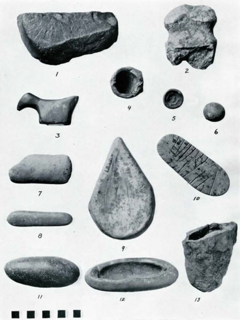 Many stone objects