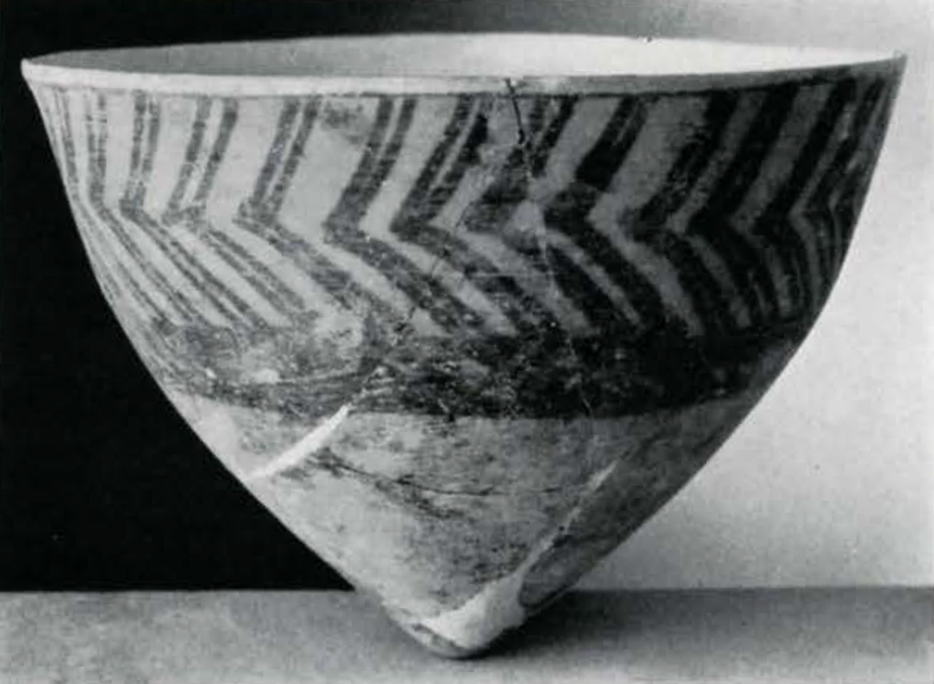 conical bowl with angle design