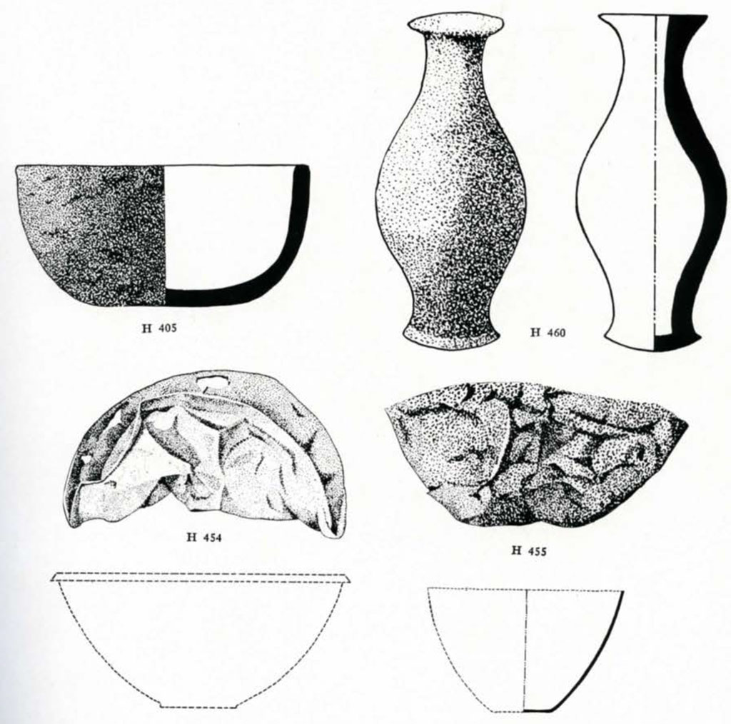 Drawings of bowls and vases