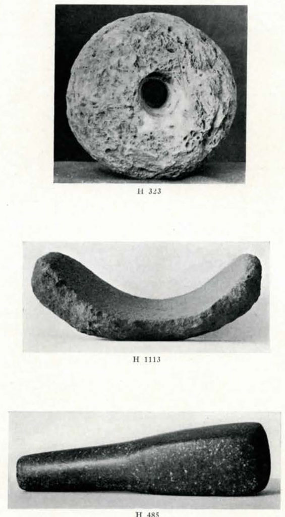 Three stone objects