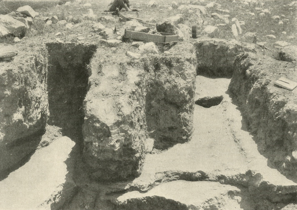 Excavated walls of a structure