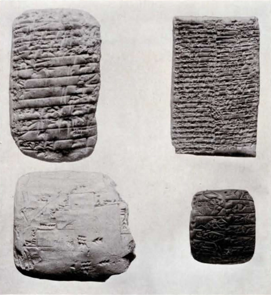 Four tablets with inscriptions