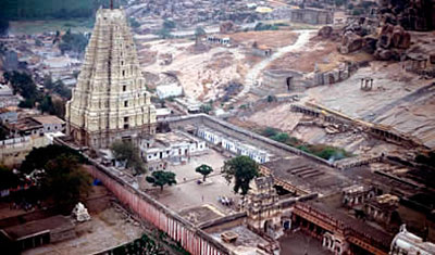 Aerial View of Virupaksha Temple.