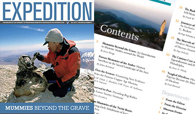 Cover and table of contents of a magazine issue.